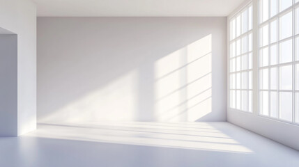 Bright Modern Room with Window for Display Background