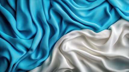 Fototapeta premium Silky white dynamic waves flowing across a minimal background, captured with precise textures and 4K clarity for abstract wallpaper