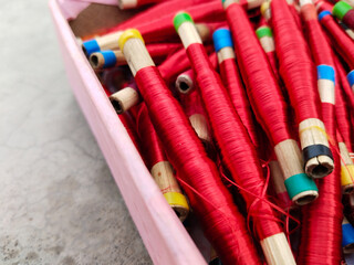 hand loom silk thread spindle for shuttle tool. famous name Thai Silk and Reel.