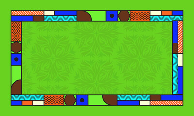 Design Frame Vector | Flat nostalgic 90's horizontal banners creative