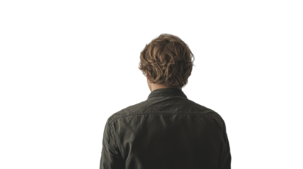 A solitary figure stands with their back to the camera, lost in thought, symbolizing introspection and the search for direction in life.