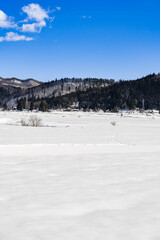 白馬から緒川村方面の雪景色