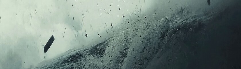 Abstract mountain landscape explosion