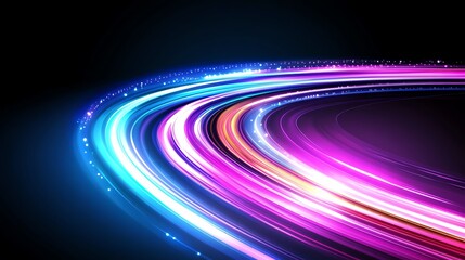 3D abstract background with glowing dots on a wavy surface, blending black, blue, and orange. Hyper-realistic, cinematic, and perfect for tech-inspired designs