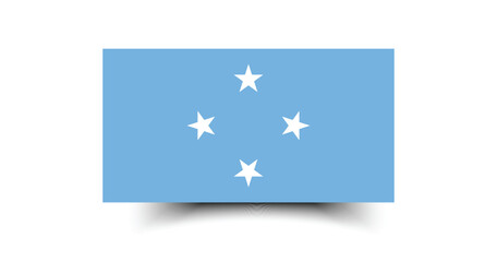 Flag of Micronesia. Micronesia flag official colors and proportion digital vector illustration