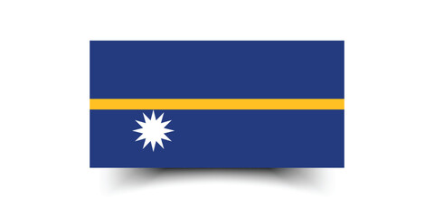 Flag of Nauru. Nauru flag official colors and proportion digital vector illustration