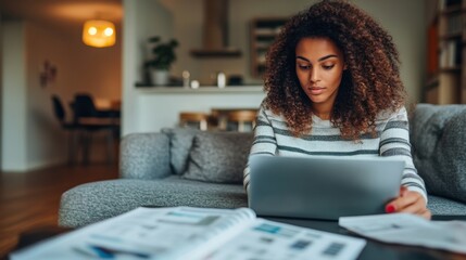 Housing costs evaluated by a family in a cozy living room. Featuring joint budgeting and expense tracking
