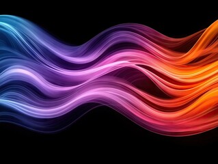 Dynamic flow of colorful waves abstract digital art vibrant background creative design artistic perspective