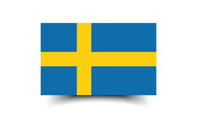 Sweden flag official size and color standards vector illustration