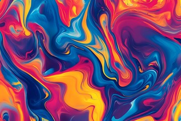 Vibrant Swirling Paint Abstract Background