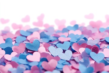 Pastel hearts confetti on white background (4)