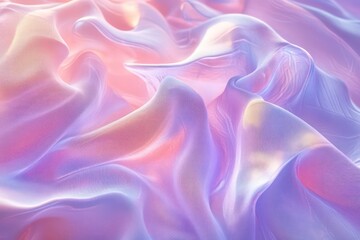 Fototapeta premium A digital art composition featuring undulating cloth textures with a glossy, reflective surface.