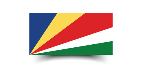 Seychelles flag official size and color standards vector illustration