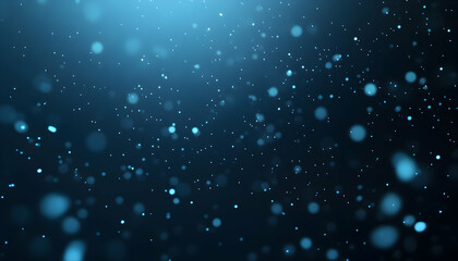 Abstract blue bokeh background with glowing particles, perfect for design projects needing a dreamy, ethereal feel.  Suitable for websites, presentations, and more.