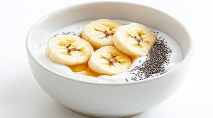 Yogurt bowl with banana and chia seeds