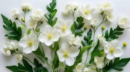 Obraz premium Elegant White Flowers: Nature's Timeless Beauty
