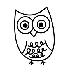 Cute Owl Minimalist Outline Illustration
