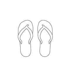 Black and white image of flip flops 