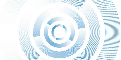 white and blue abstract background with circle lines spiral. Optical illusion tunnel with white and blue pattern. Abstract Monochrome Spiral Tunnel. you can use poster, banner, vector illustration.