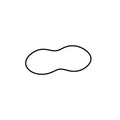 Outline of a Peanut: A simple, minimalist outline of a peanut, conveying the essence of this natural food.
