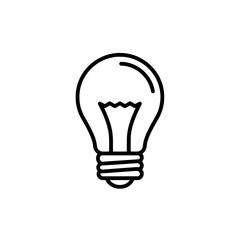 Obraz premium The Spark of Innovation: An elegant, minimalist line drawing of a classic light bulb, symbolizing ideas, creativity, and the power of illumination. 