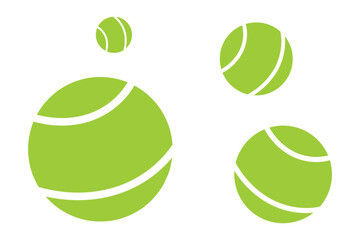 green tennis ball illustration icon vector. Tennis ball icon . Green tennis ball icon isolated on white background . Design eps 10. 