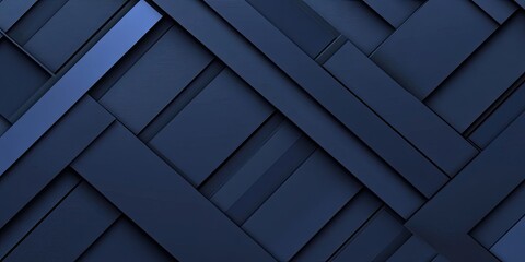 Dark Blue Geometric Interlocking Panel Background