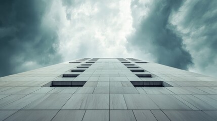 Federal Reserve building during a stormy day. Featuring financial oversight and crisis management