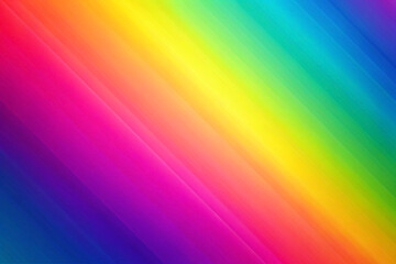 Diagonal rainbow stripes, vibrant colors, blurred background, website design