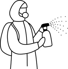 소독 남자 흑백