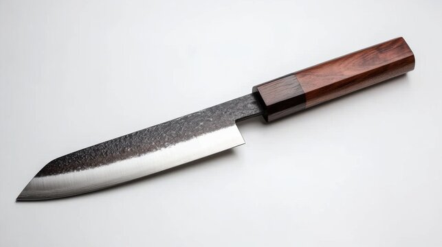 japanese kiritsuke chef knife with stunning wood handle