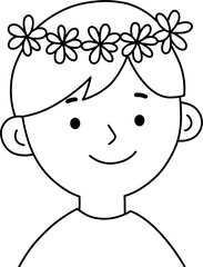 화관 남자 흑백