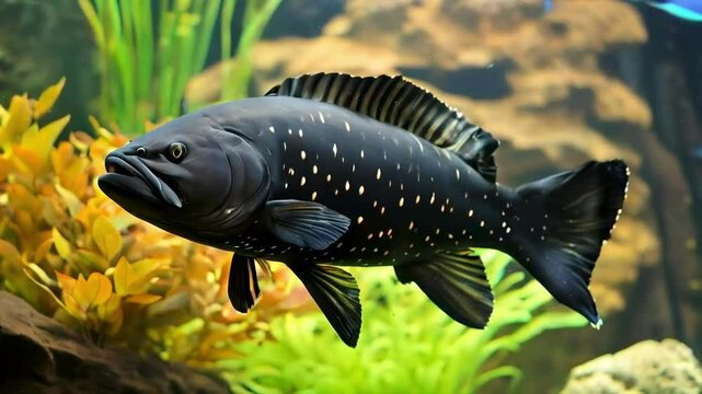 Black cod in the aquarium