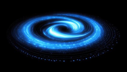 Obraz premium Blue swirling galaxy abstract space effect