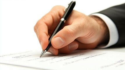 Naklejka premium businessman signing a document