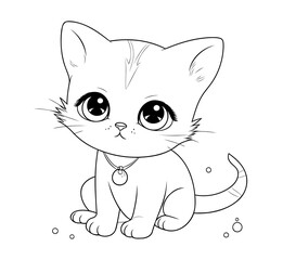 Cat  | animal colouring books for kids 