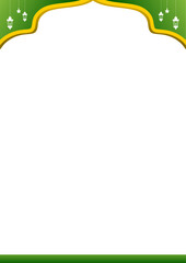 Islamic themed green frame