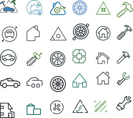 Car Accessories Icons | Automotive, Repair & Maintenance Symbols