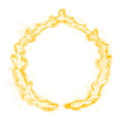 Golden Asymmetrical Neon Frame Illustration Template for Web and Print