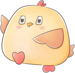 A cute chicken of easter festival.