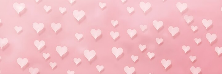 Dreamy Hearts: A captivating and serene scene of delicate hearts floating gently against a soft, dreamy backdrop. Evoking feelings of love and tenderness.