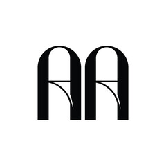 AA monogram logo design letter text name symbol monochrome logotype alphabet character simple logo