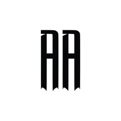 AA monogram logo design letter text name symbol monochrome logotype alphabet character simple logo
