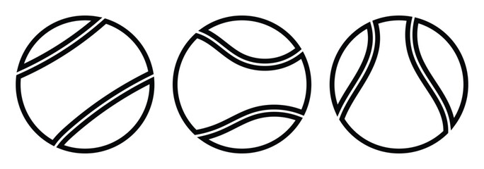 Tennis ball isolated on white background, Yellow Tennis ball sports equipment. tennis ball collection Isolated on white background. Design eps 10