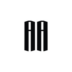AA monogram logo design letter text name symbol monochrome logotype alphabet character simple logo