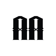 AA monogram logo design letter text name symbol monochrome logotype alphabet character simple logo