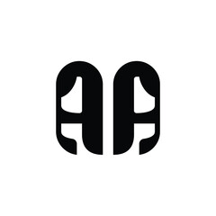 AA monogram logo design letter text name symbol monochrome logotype alphabet character simple logo