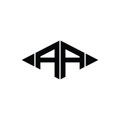 Fototapeta premium AA monogram logo design letter text name symbol monochrome logotype alphabet character simple logo