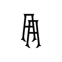 AA monogram logo design letter text name symbol monochrome logotype alphabet character simple logo