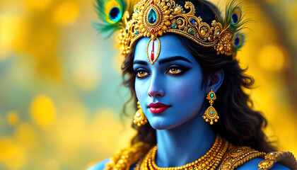 Lord Krishna Beautiful Portrait